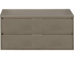 Hornbach Waschbeckenunterschrank Sanox Porto 59x120x50 cm mit Waschtischplatte cubanit grey