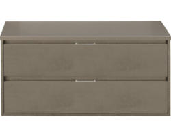 Waschbeckenunterschrank Sanox Porto 59x120x50 cm mit Waschtischplatte cubanit grey