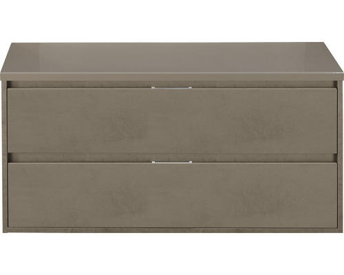 Waschbeckenunterschrank Sanox Porto 59x120x50 cm mit Waschtischplatte cubanit grey