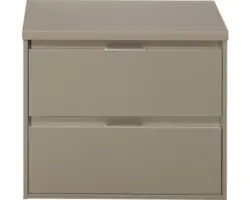 Waschbeckenunterschrank Sanox Porto 59x70x50 cm mit Waschtischplatte cubit grey