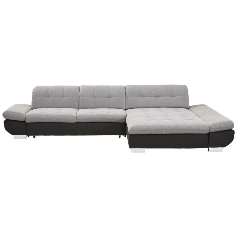Ecksofa in Flachgewebe Grau