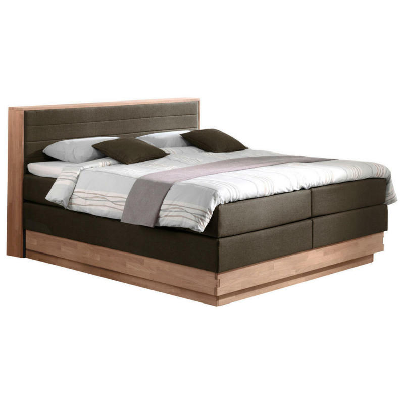 Boxspringbett 180/200 cm in Braun, Eichefarben