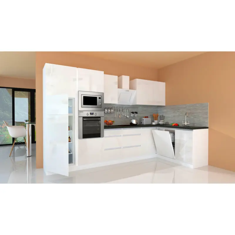 Eckküche 345/172 cm in Weiß