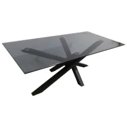 Couchtisch in Metall, Glas 120/60/45 cm