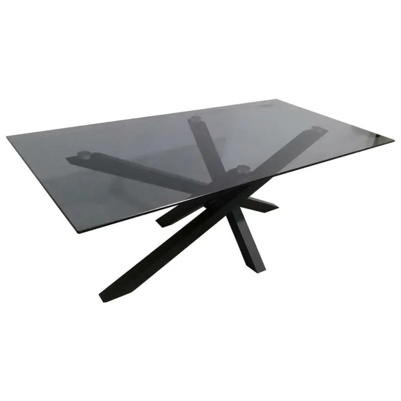 Couchtisch in Metall, Glas 120/60/45 cm