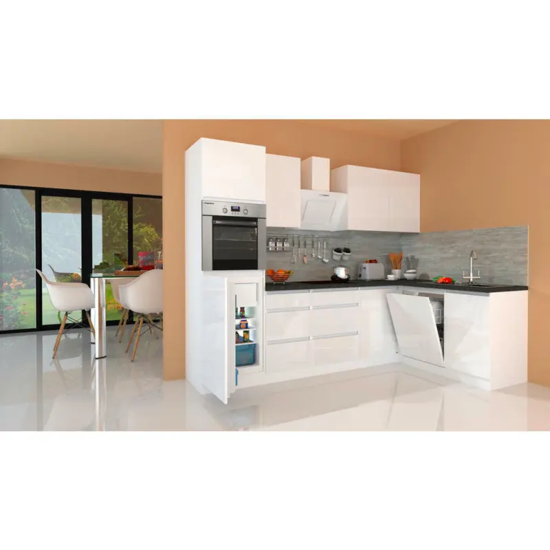 Eckküche 280/172 cm in Weiß