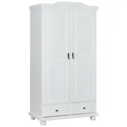 Drehtürenschrank in Weiß