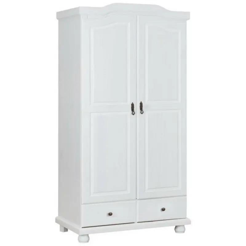 Drehtürenschrank in Weiß