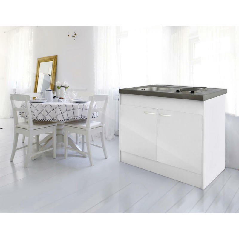Miniküche 100 cm in Weiß
