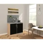XXXLutz Lauterach - Ihr M&ouml;belhaus bei Bregenz Minik&uuml;che 100 cm in Schwarz, Sonoma Eiche