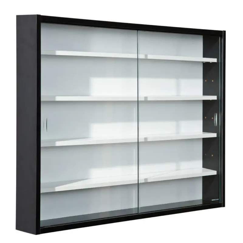 Hängevitrine in Schwarz, Weiß