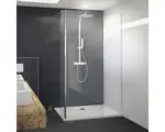 Hornbach Raumdusche Breuer Panorama 1200x2000 mm Dekorglas DualPlus chromoptik mit festem Eckelement 300 mm 3456005070266