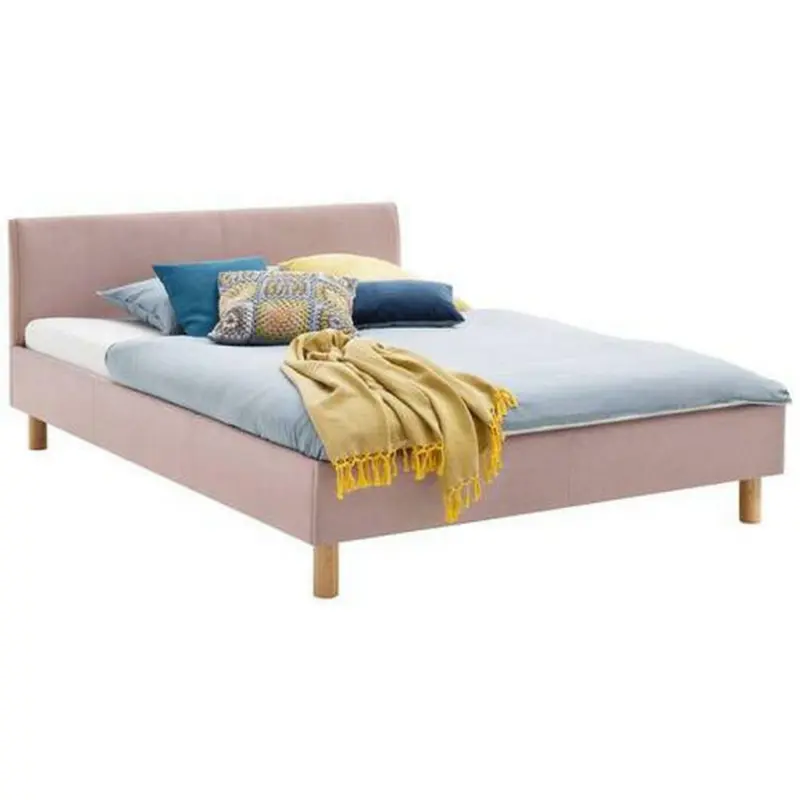 Polsterbett 120/200 cm in Altrosa