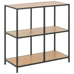 Regal 77/78/35 cm Schwarz, Eichefarben