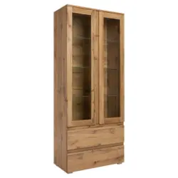 Vitrine in Eichefarben