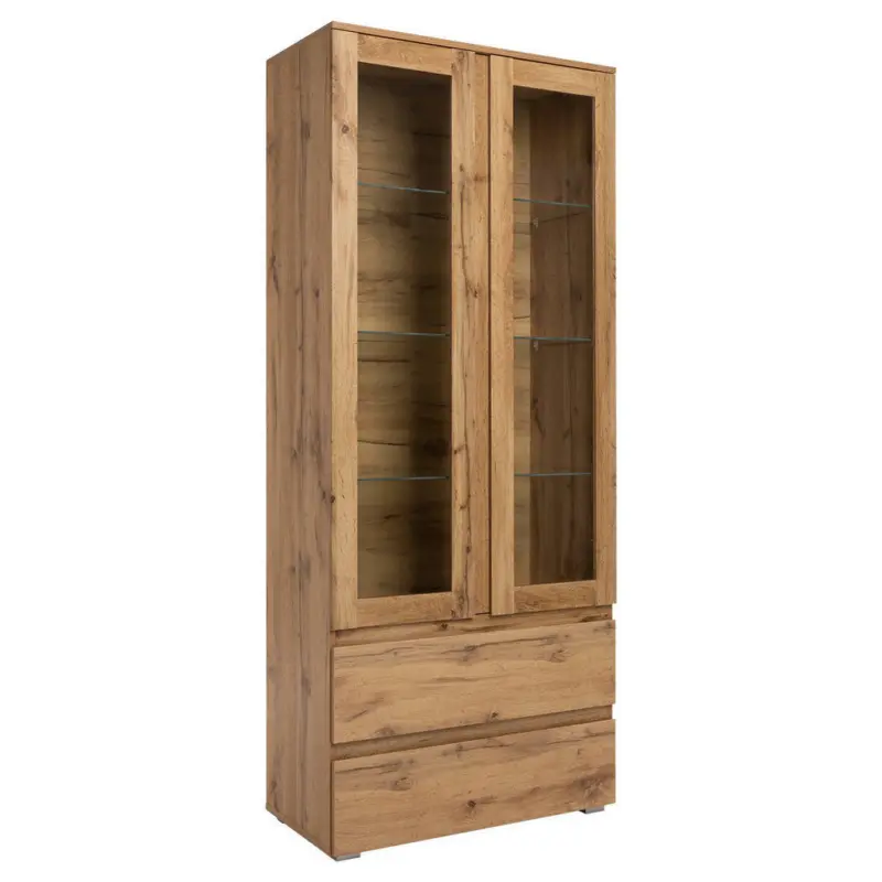 Vitrine in Eichefarben