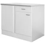 XXXLutz Lauterach - Ihr M&ouml;belhaus bei Bregenz Eckunterschrank 110/85/60 cm in Wei&szlig;, Hellgrau