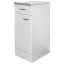 Küchenunterschrank 30/85/60 cm in Weiß, Hellgrau