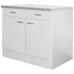 XXXLutz Lauterach - Ihr M&ouml;belhaus bei Bregenz K&uuml;chenunterschrank 100/85/60 cm in Wei&szlig;, Hellgrau