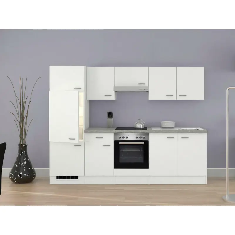 Küchenblock 270 cm in Weiß