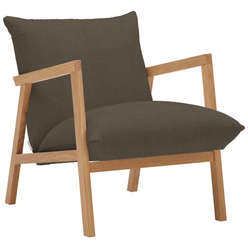 Sessel in Webstoff Dunkelgrün