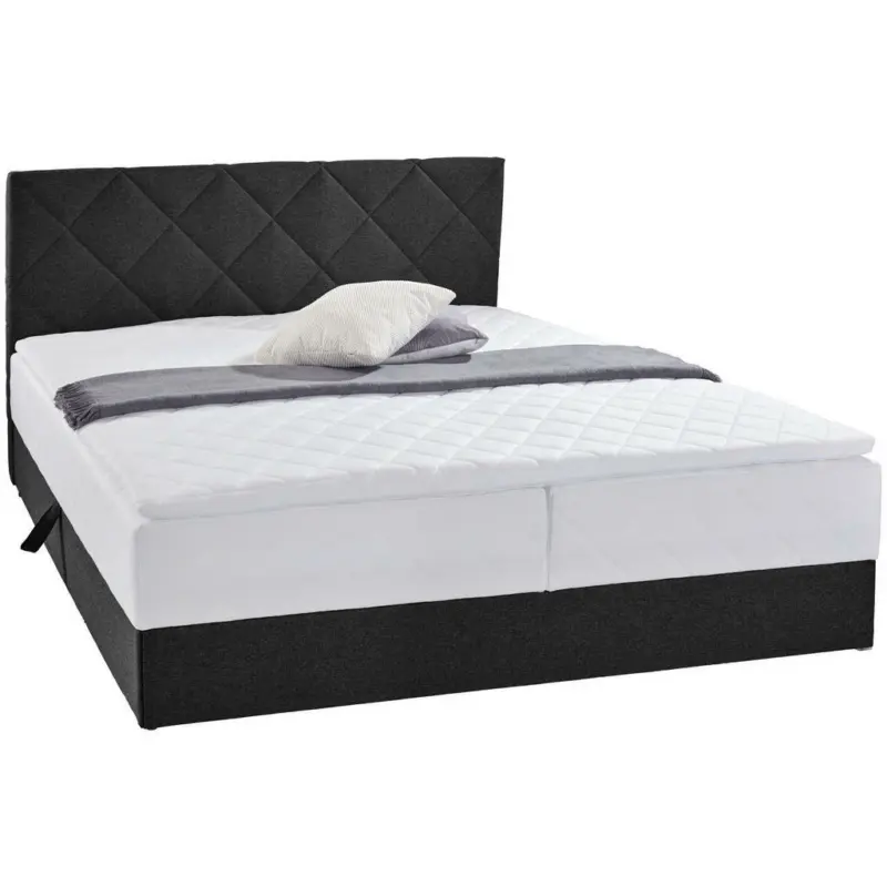 Boxspringbett 180/200 cm in Dunkelgrau