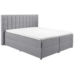 Boxbett 180/200 cm in Grau