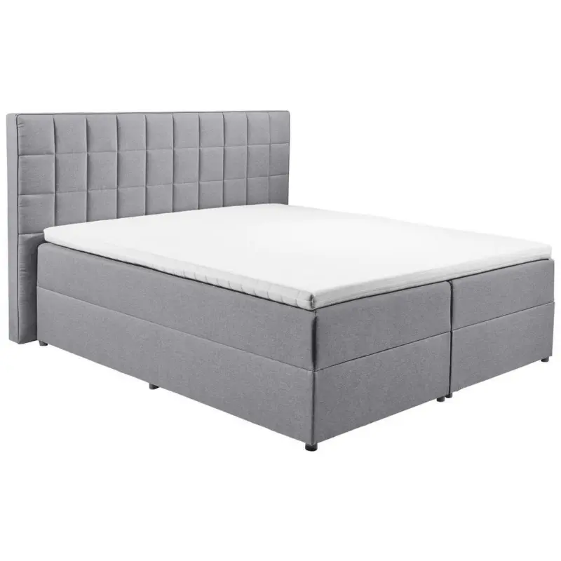 Boxbett 180/200 cm in Grau