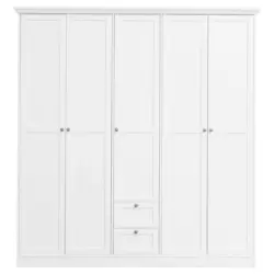 Drehtürenschrank in Weiß