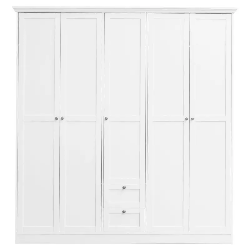 Drehtürenschrank in Weiß