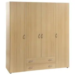Drehtürenschrank in Buchefarben