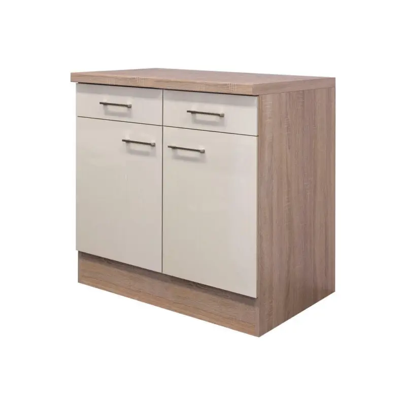 Küchenunterschrank 80/85/60 cm in Sonoma Eiche, Kaschmir