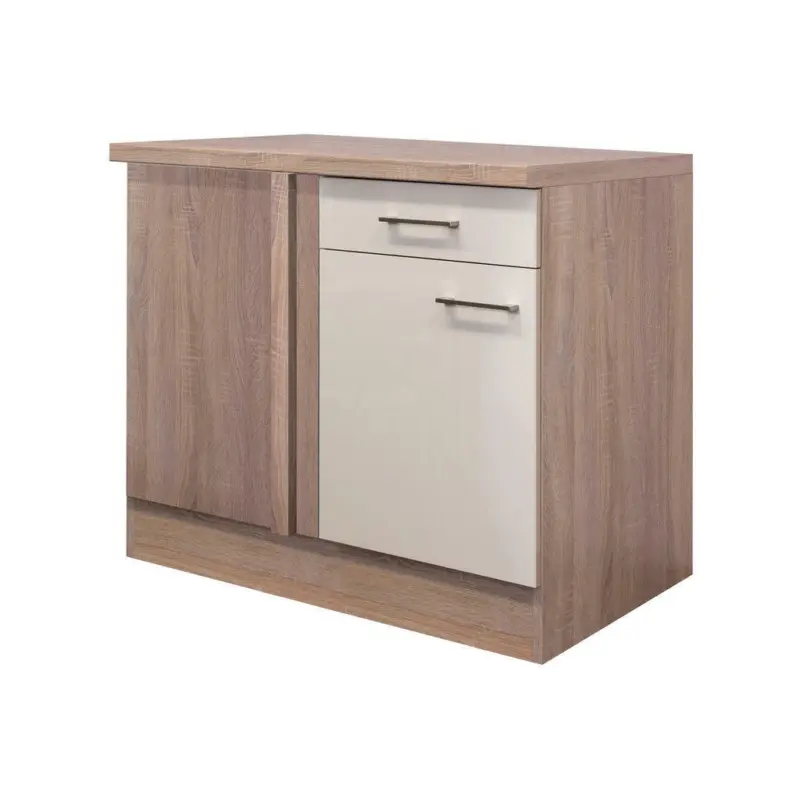 Eckunterschrank 110/86/60 cm in Sonoma Eiche, Kaschmir