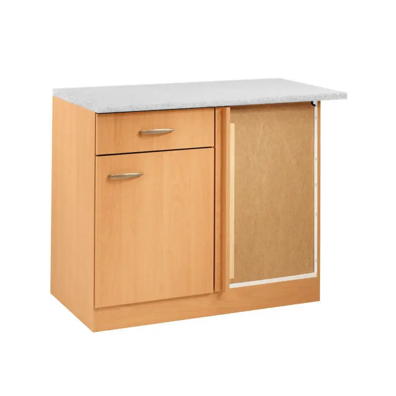 Eckunterschrank 110/85/57-60 cm in Buchefarben