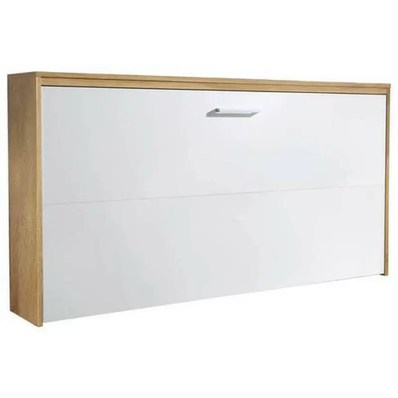 Schrankbett 90/200 cm Weiß, Eichefarben