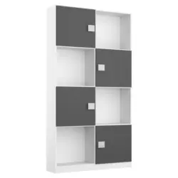 Regalelement 91/197/33 cm Grau, Weiß