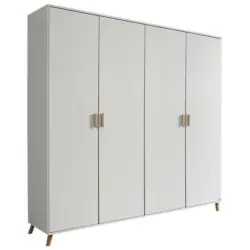 Drehtürenschrank in Weiß