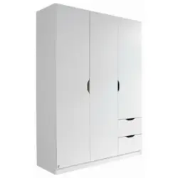 Drehtürenschrank in Weiß