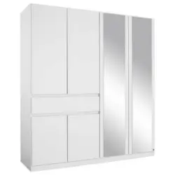 Drehtürenschrank in Weiß