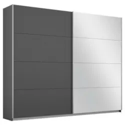 Schwebetürenschrank in Grau