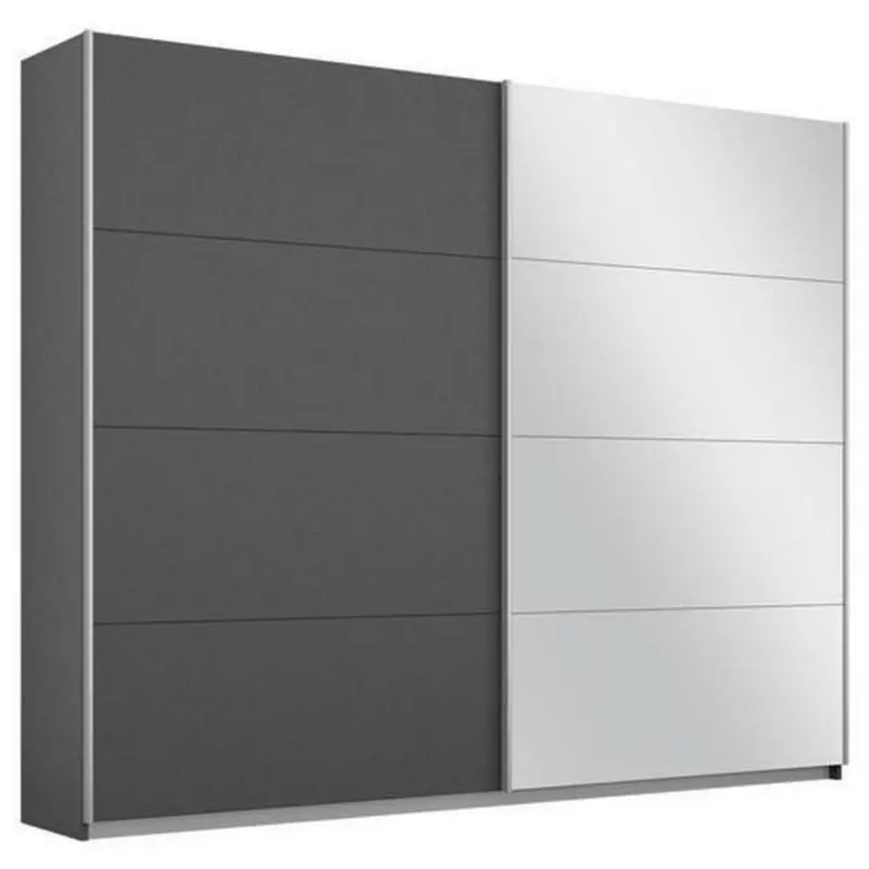 Schwebetürenschrank in Grau
