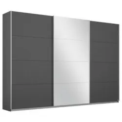 Schwebetürenschrank in Grau