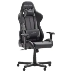 Gamingstuhl in Lederlook Grau, Schwarz