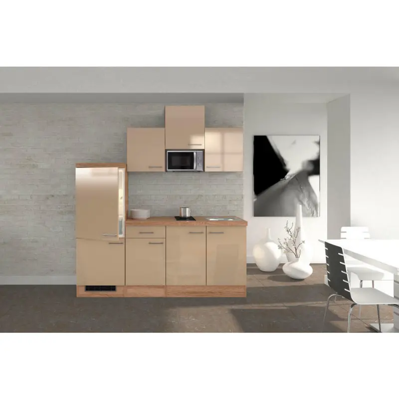 Küchenblock 210,5 cm in Sonoma Eiche, Kaschmir