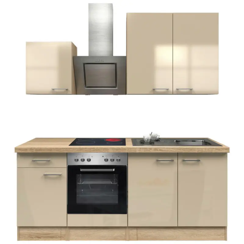 Küchenblock 210 cm in Sonoma Eiche, Kaschmir