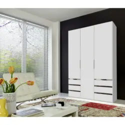 Drehtürenschrank in Weiß