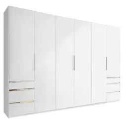 Drehtürenschrank in Weiß