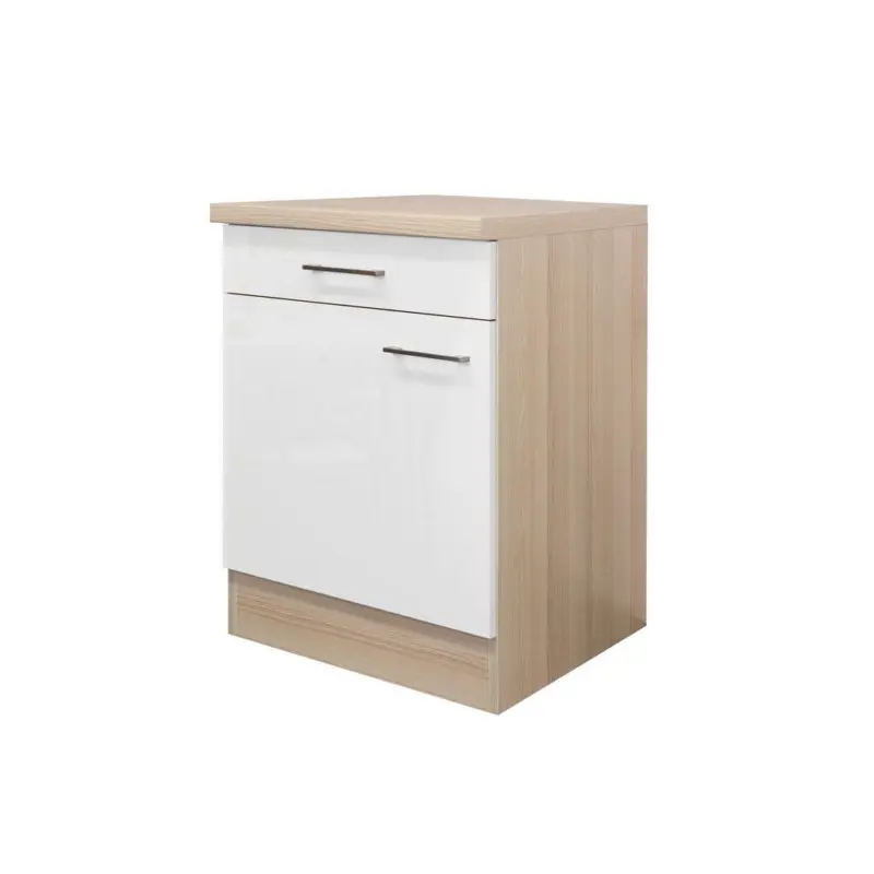 Küchenunterschrank 60/86/60 cm in Akaziefarben, Perlmutt