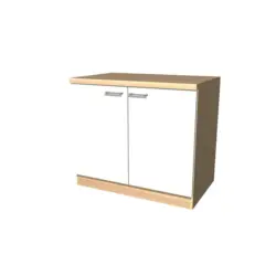 Küchenunterschrank 100/86/60 cm in Akaziefarben, Perlmutt