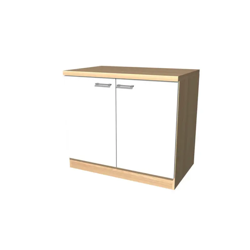 Küchenunterschrank 100/86/60 cm in Akaziefarben, Perlmutt